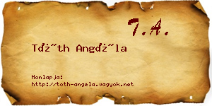 Tóth Angéla névjegykártya