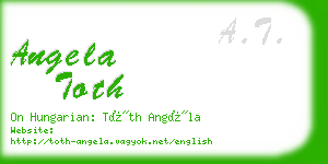 angela toth business card